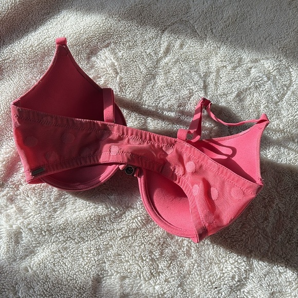 La Vie en Rose Front Clasp 34D Bra Pink Polka Dot | Sexy Support | NEW - Picture 3 of 5